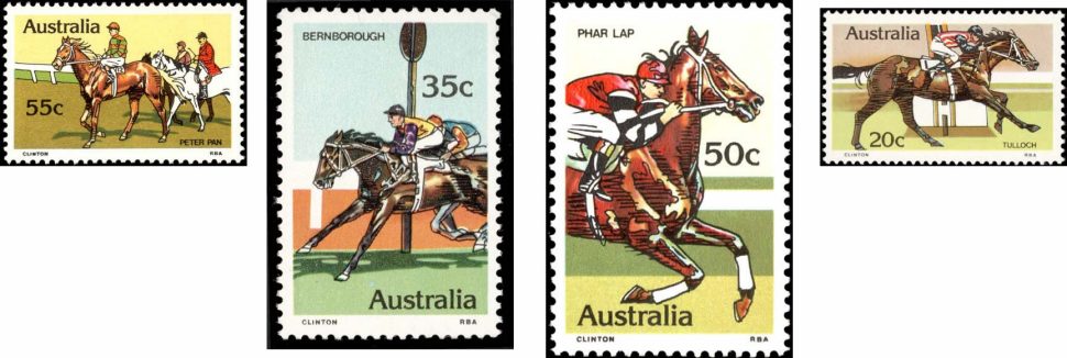 Horse Racing stamp issue 1978 - four stamps