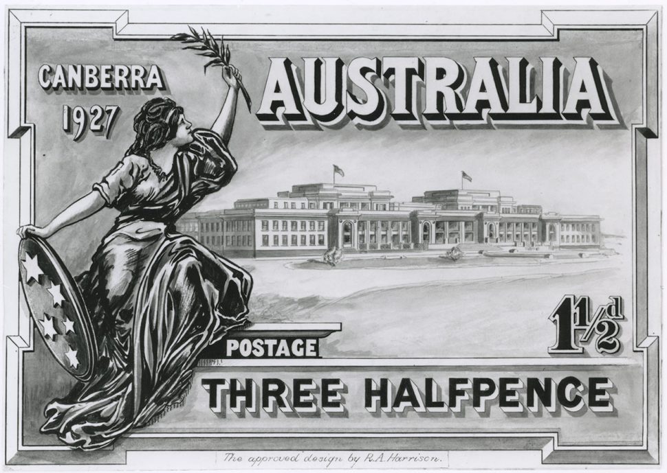 Three halfpence stamp 1927