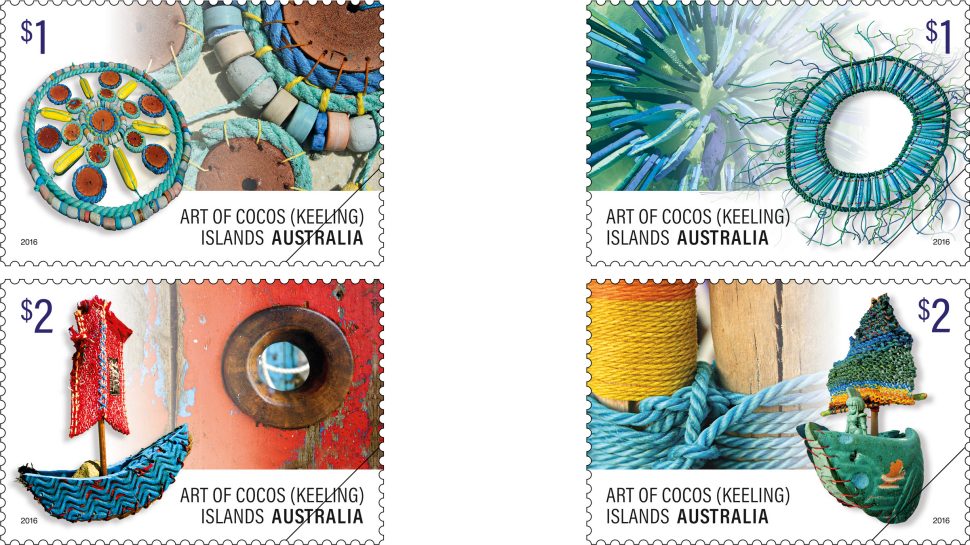 Stamp 1 Art of Cocos (Keeling) Islands - Multicolour float
