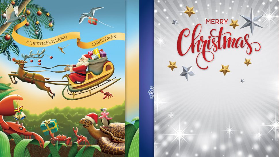 2016 Christmas & Christmas Island Christmas embellished sheetlet packs