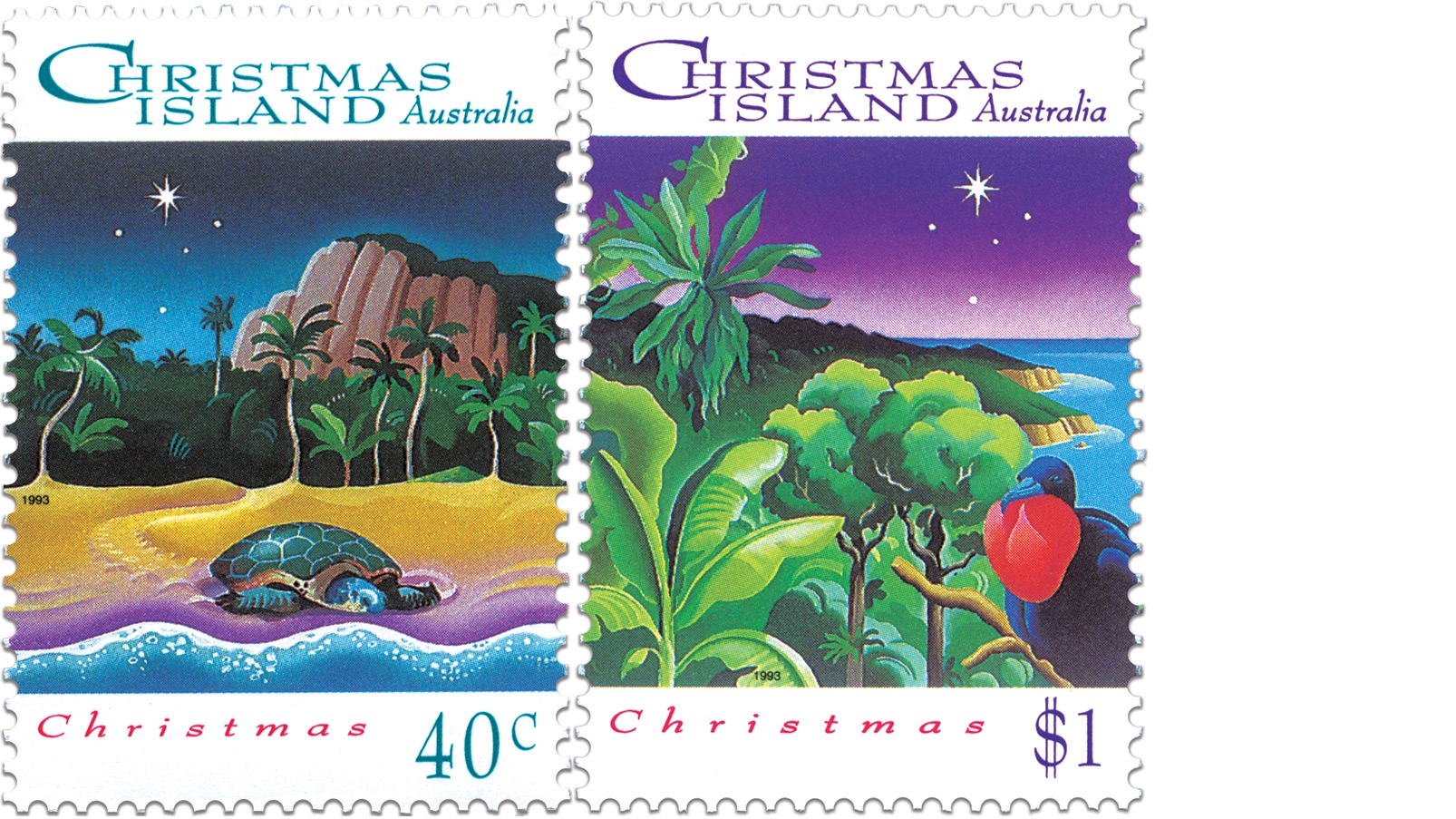 Christmas Island Christmas stamps through the years - Australia Post