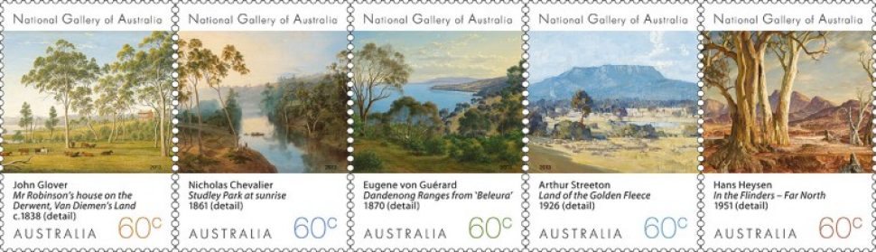 Australian Landscapes stamp issue x 5