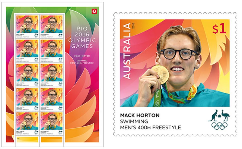 Mack Horton Swimming Men’s 400m Freestyle stamp