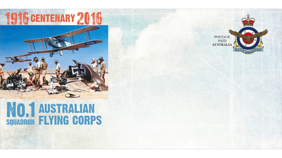 Centenary of No 1 Squadron, Australian Flying Corps postage paid envelope
