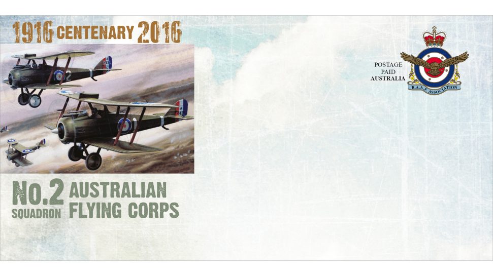 Centenary of No 2 Squadron, Australian Flying Corps postage paid envelope