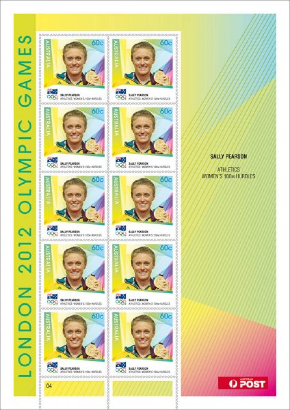 London 2012 Olympic Games sheetlet featuring Sally Pearson