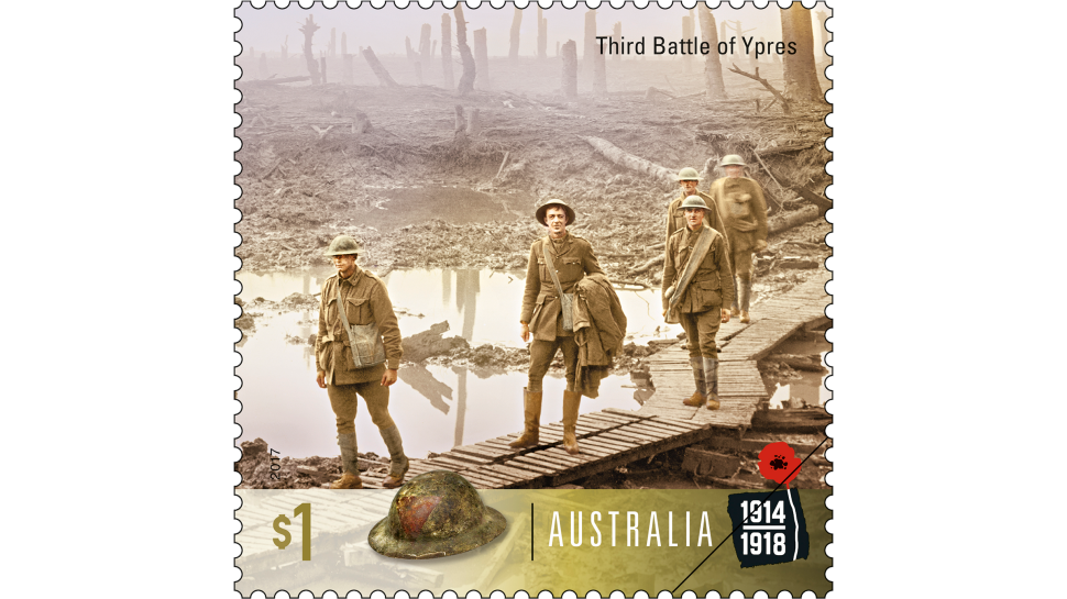 Centenary of WWI: 1917 Third battle of Ypres stamp