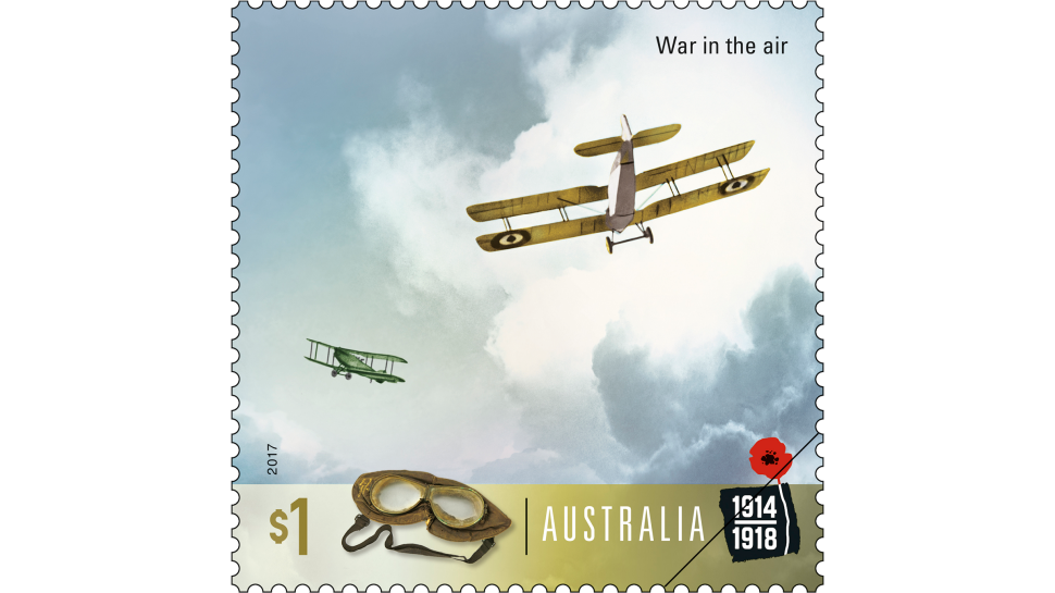 Centenary of WWI: 1917 War in the air stamp