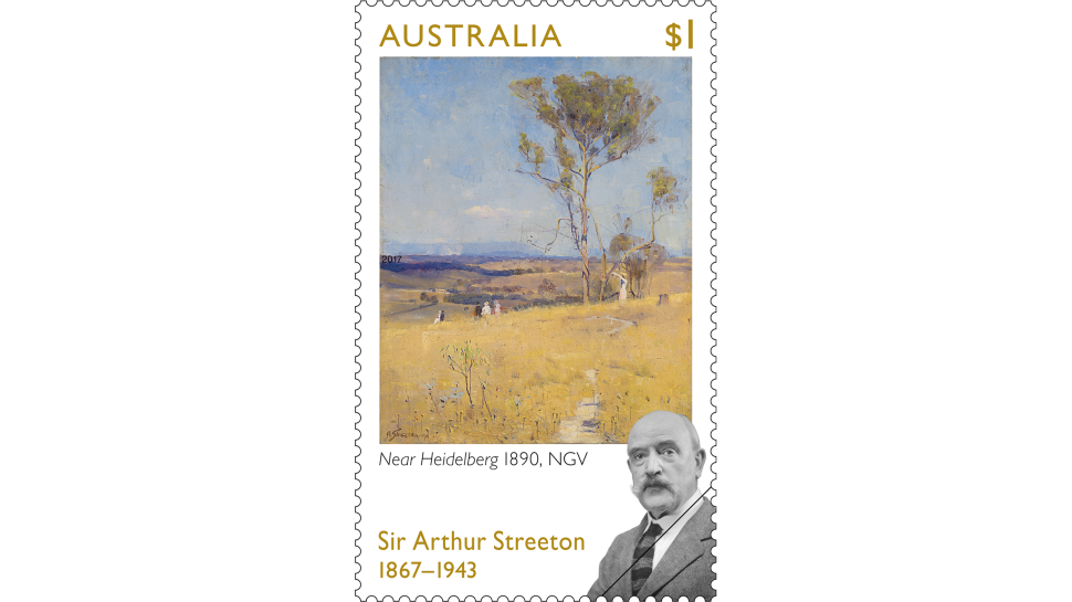 Arthur Streeton Near Heidelberg stamp