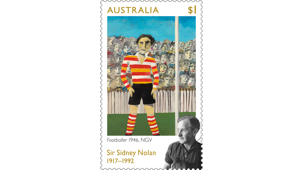 Sidney Nolan Footballer stamp