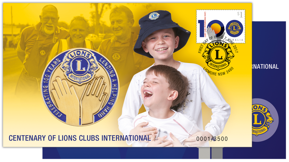 Centenary of Lions Clubs International medallion cover