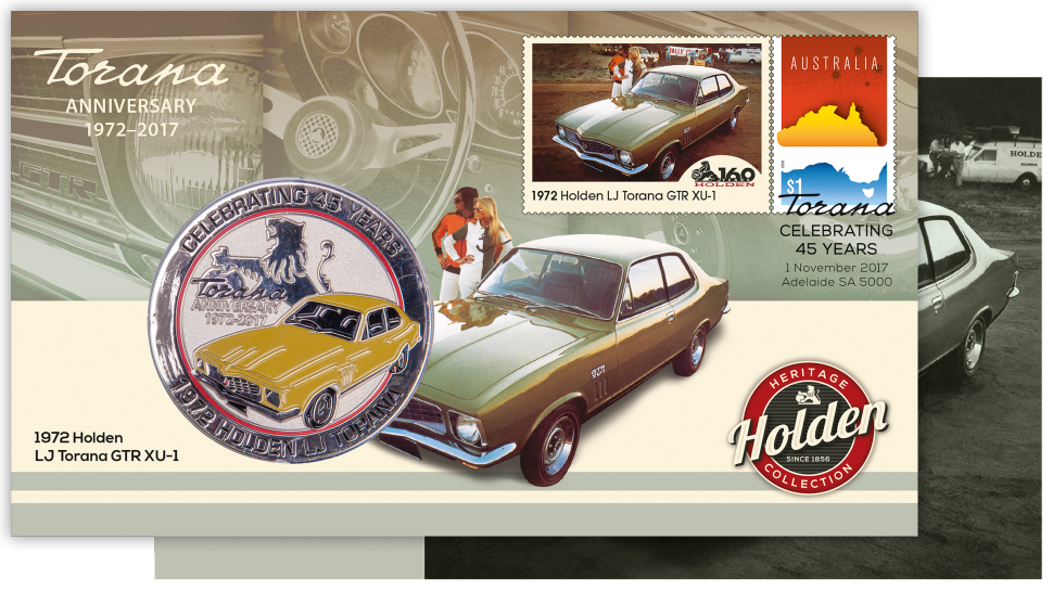 45th Anniversary of the Torana stamp and medallion cover