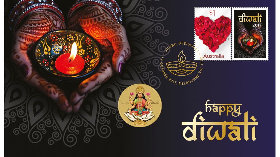Diwali 2017 postal numismatic cover