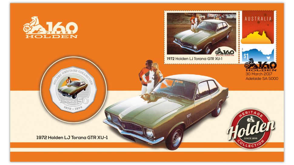 1972 Holden LJ Torana GTR XU-1 stamp and coin cover
