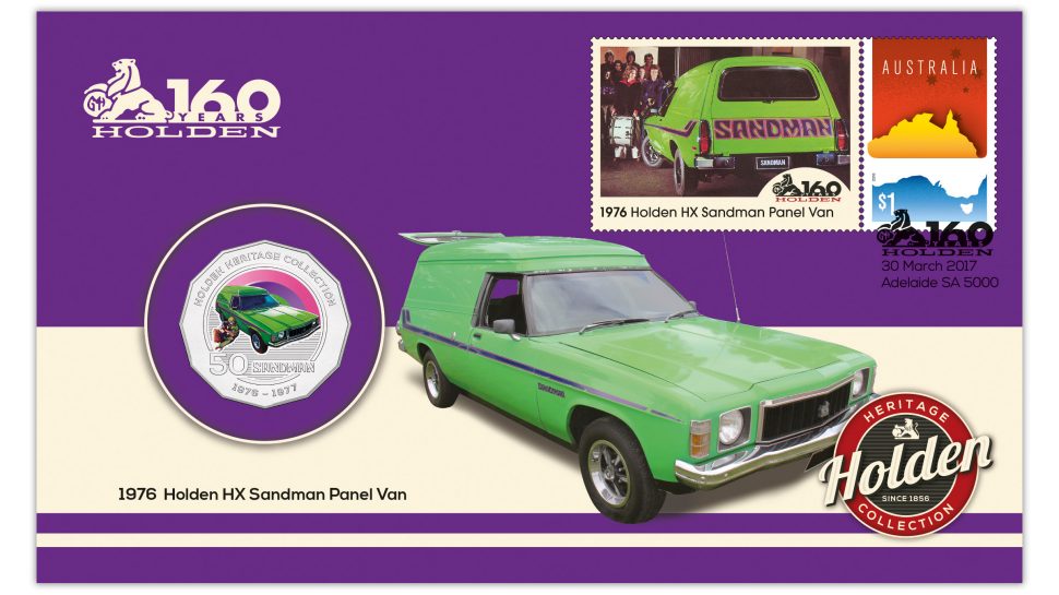 1976 Holden HX Sandman Panel Van stamp and coin cover