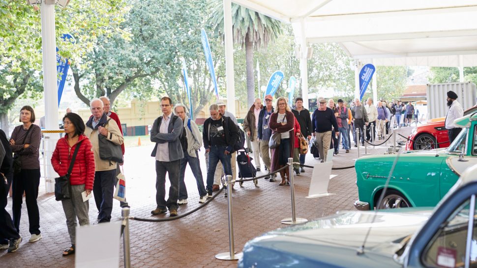 Queuing for the Melbourne 2017 International Stamp Exhibition