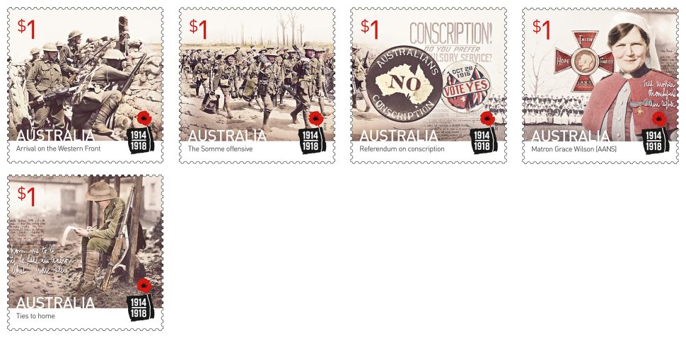 Centenary of WWI: 1916 stamp issue