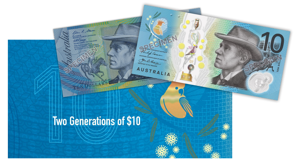 Two Generations of $10 banknotes