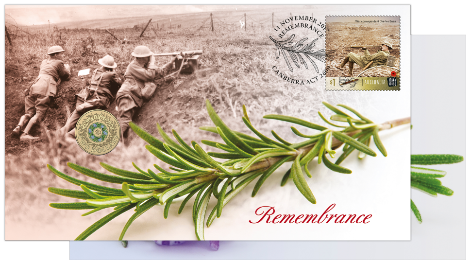 Remembrance Day 2017 postal numismatic cover