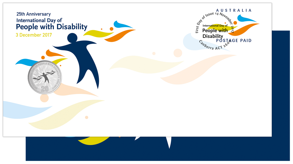 International Day of People with Disability postal numismatic cover