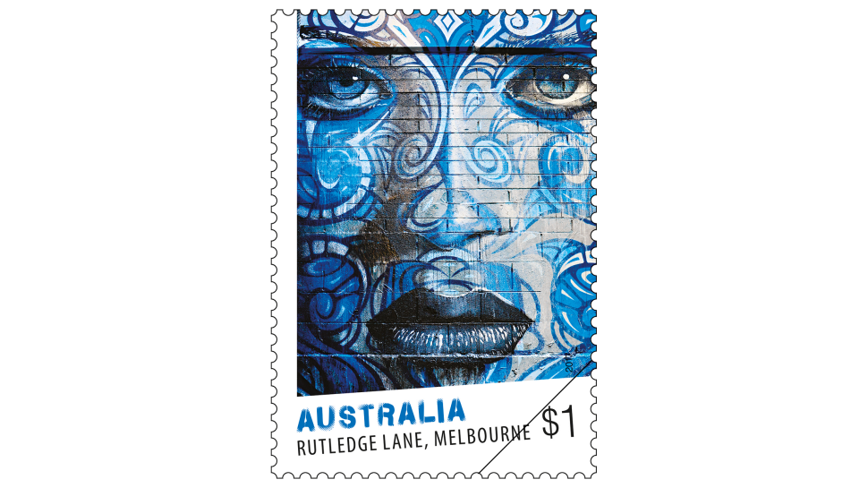 Street Art, Rutledge Lane, Melbourne - $1 stamp