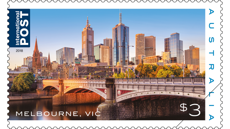 Beautiful Cities, $3 Melbourne stamp