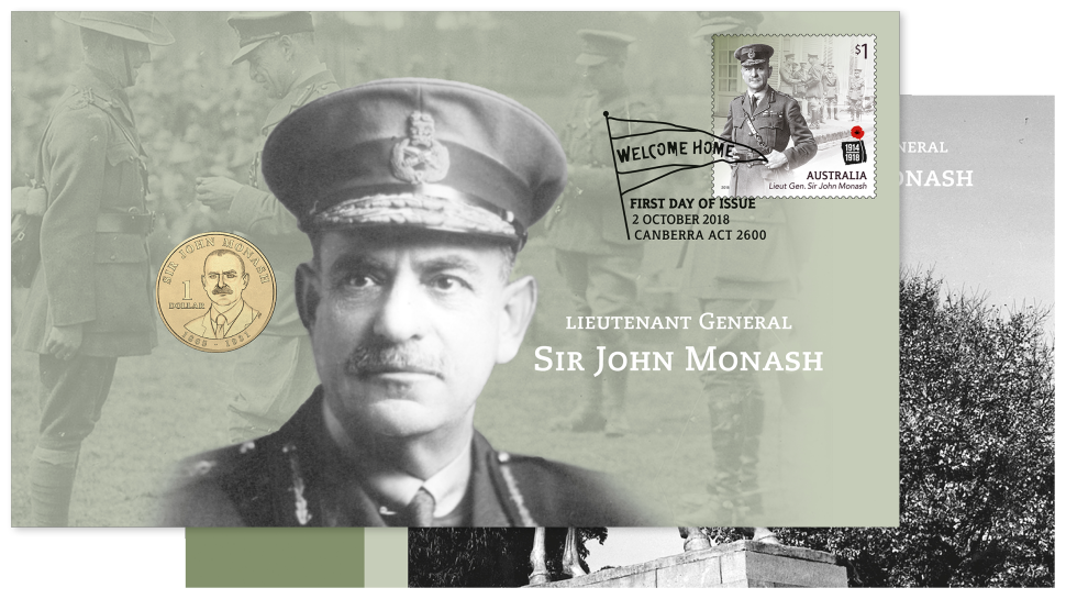 Sir John Monash postal numismatic cover
