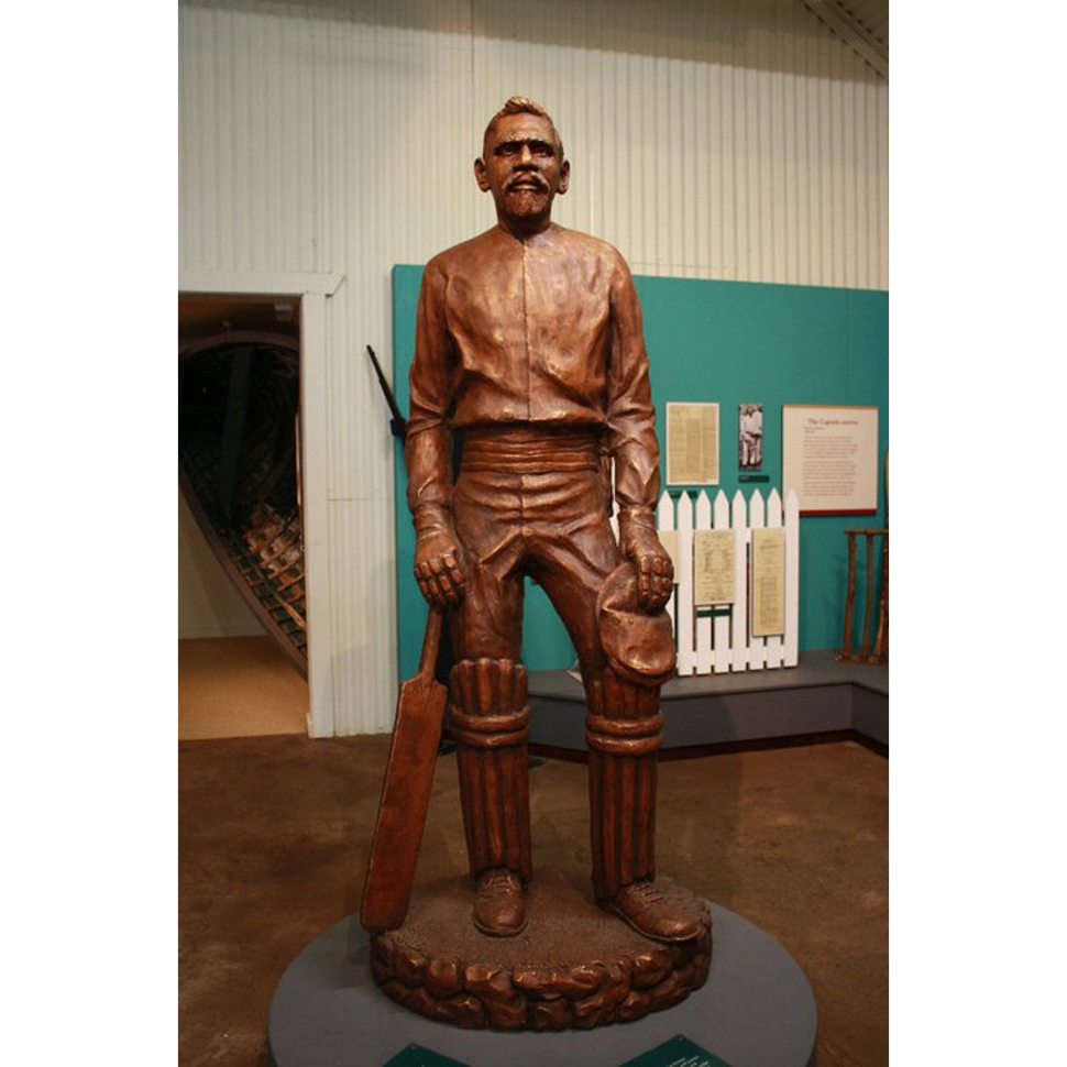 Statue of Johnny Mullagh (Unaarrimin). Photograph: courtesy of the Harrow Discovery Centre