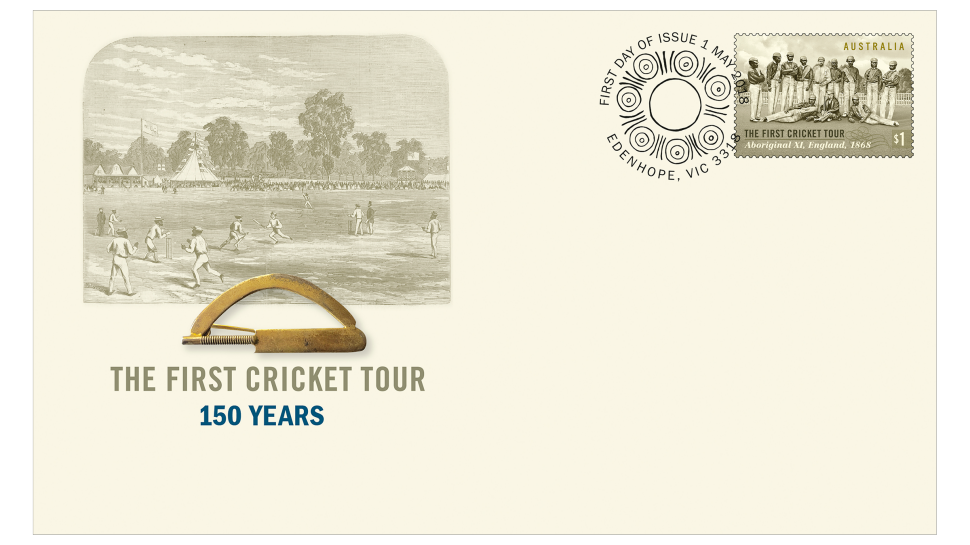 The First Cricket Tour - 150 years - First Day cover