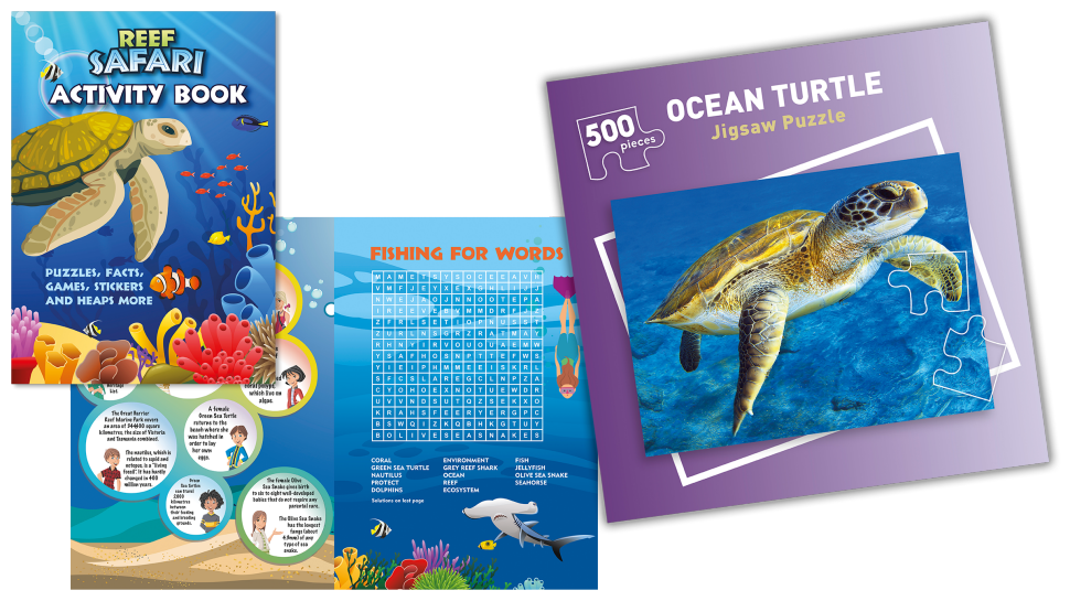 Reef Safari Kids Activity book and Jigsaw Puzzle