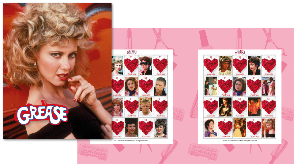 Grease 40th Anniversary stamp pack