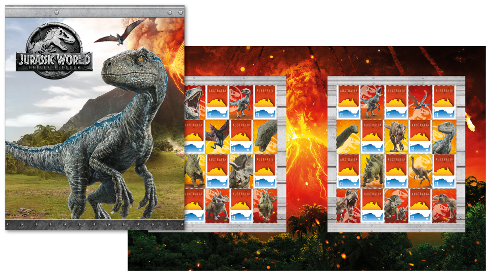 Jurassic World Fallen Kingdom stamp pack