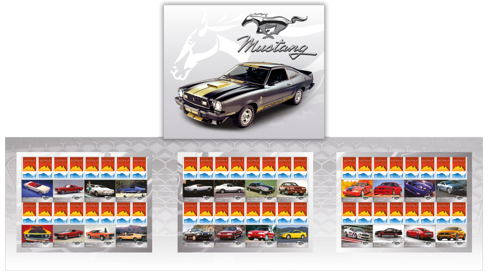 Ford Mustang licensed stamp pack