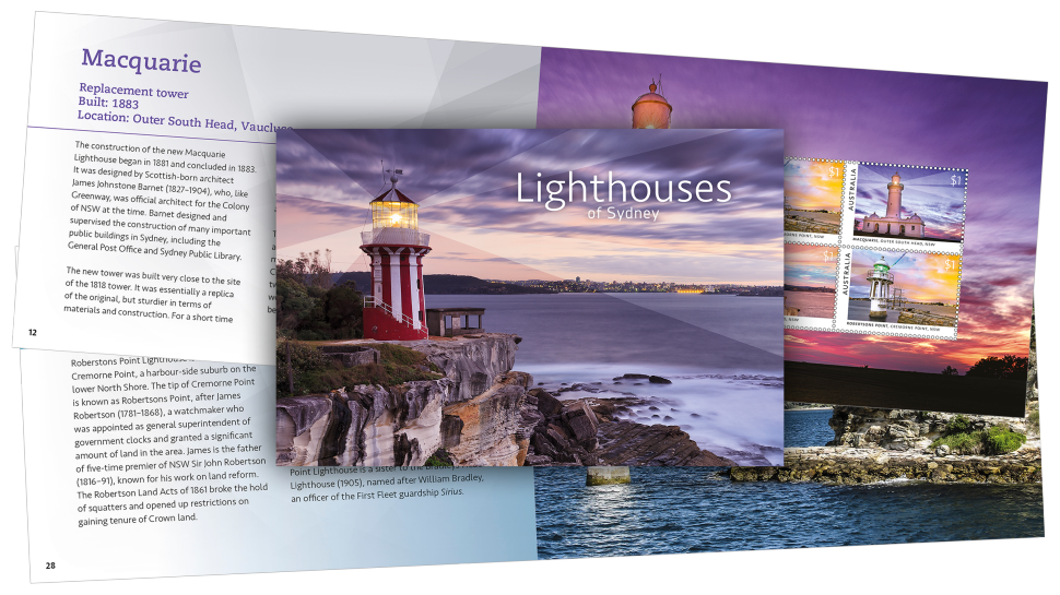Lighthouses of Sydney prestige booklet