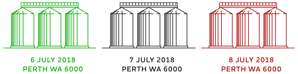 Perth Stamp and Coin Show 2018 postmarks