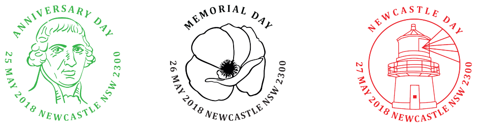 Newcastle Stamp and Coin Fair 2018 postmarks