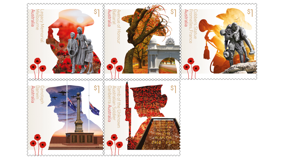 A Century of Service: War Memorials set of stamps