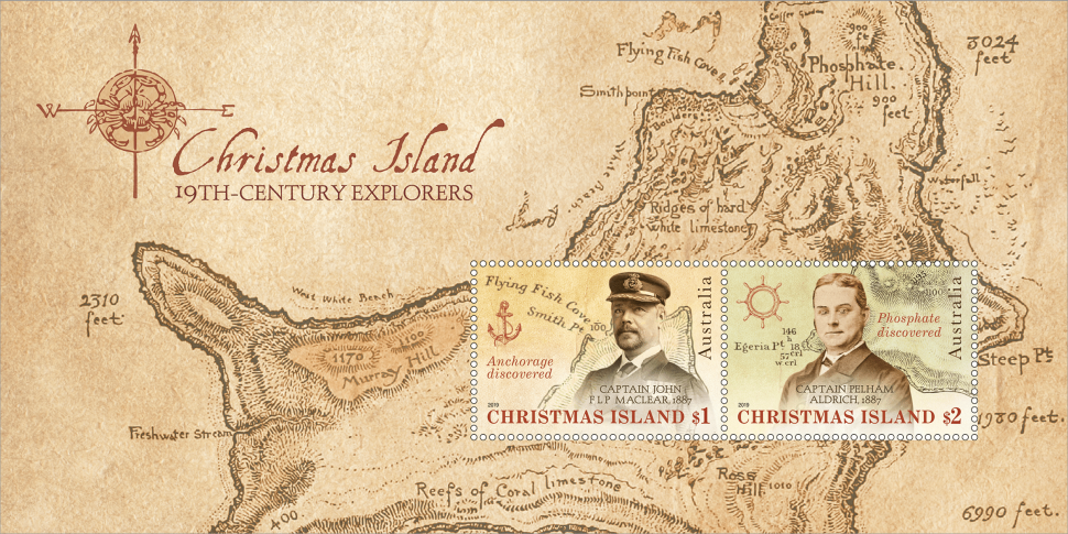 Christmas Island: 19th-Century Explorers minisheet