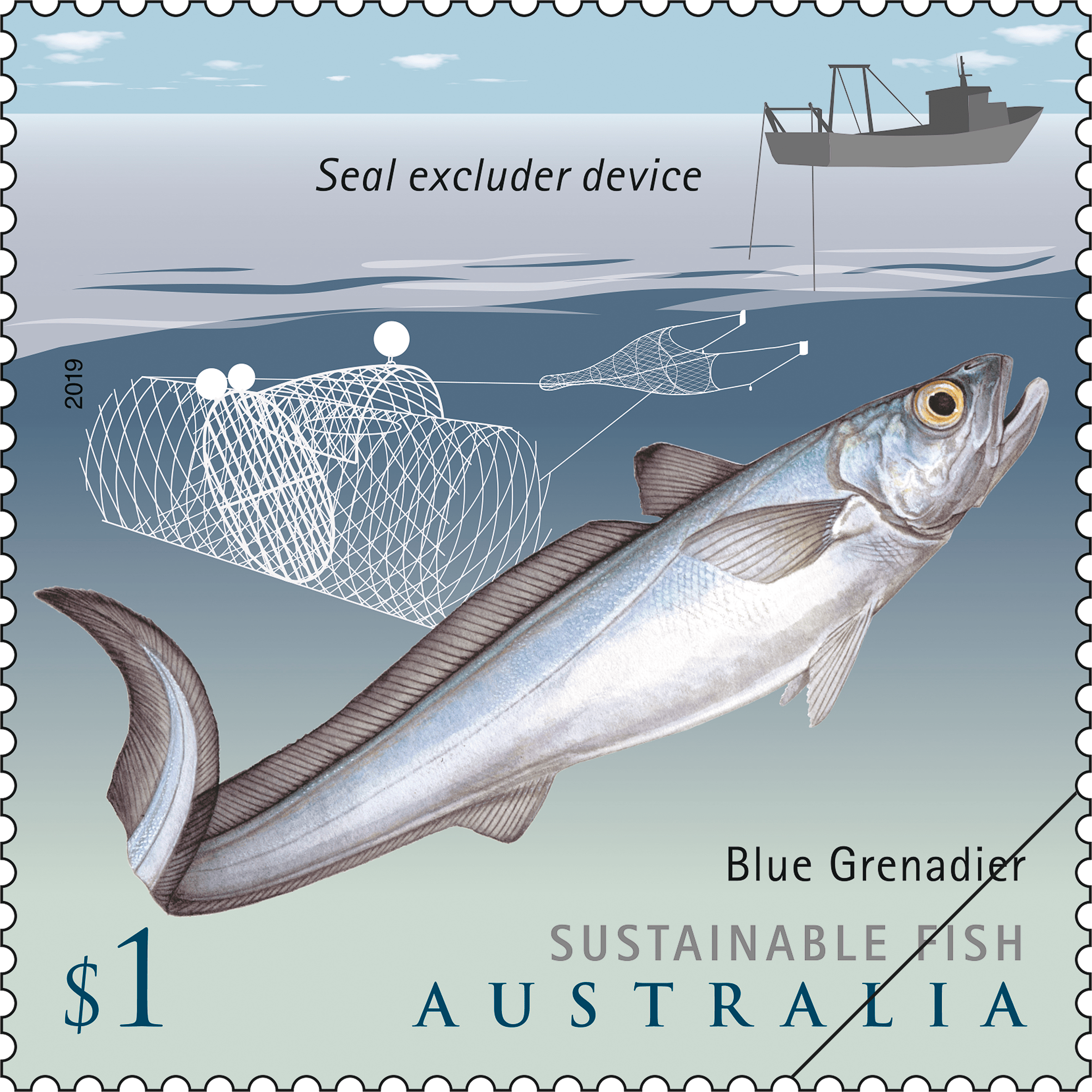 Sustainable Fish Blue Grenadier stamp Sustainable Fish Blue Grenadier stamp
