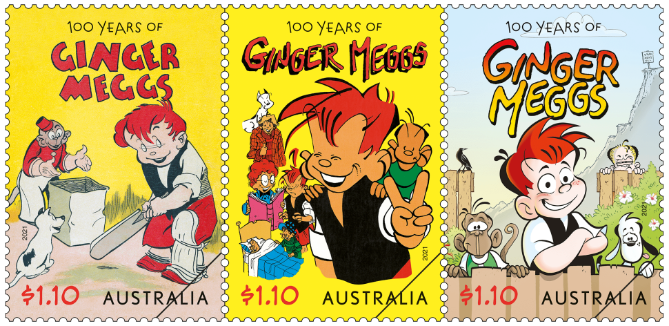 100 Years of Ginger Meggs stamps