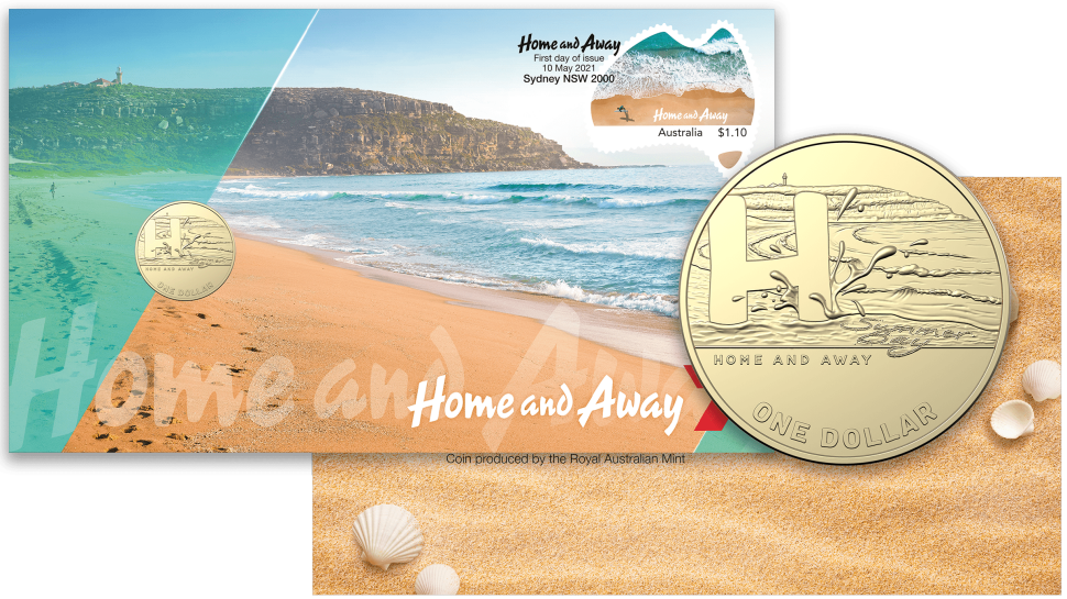 Home and Away postal numismatic cover