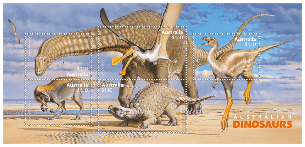 Australian Dinosaurs minisheet