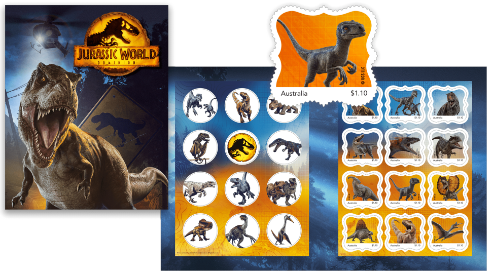 Jurassic World: Dominion stamp pack