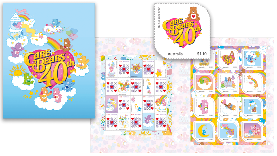 Care Bears: 40 Years stamp pack