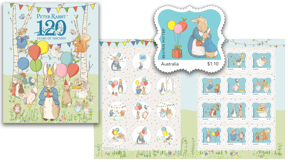 Peter Rabbit: 120 Years stamp pack