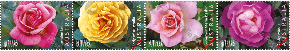Australian-bred Roses stamps