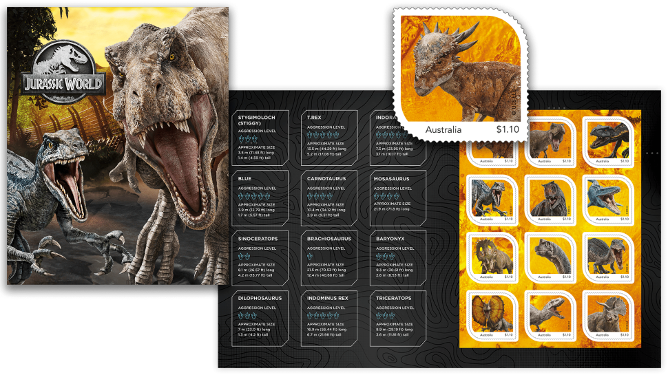 Jurassic World stamp pack 