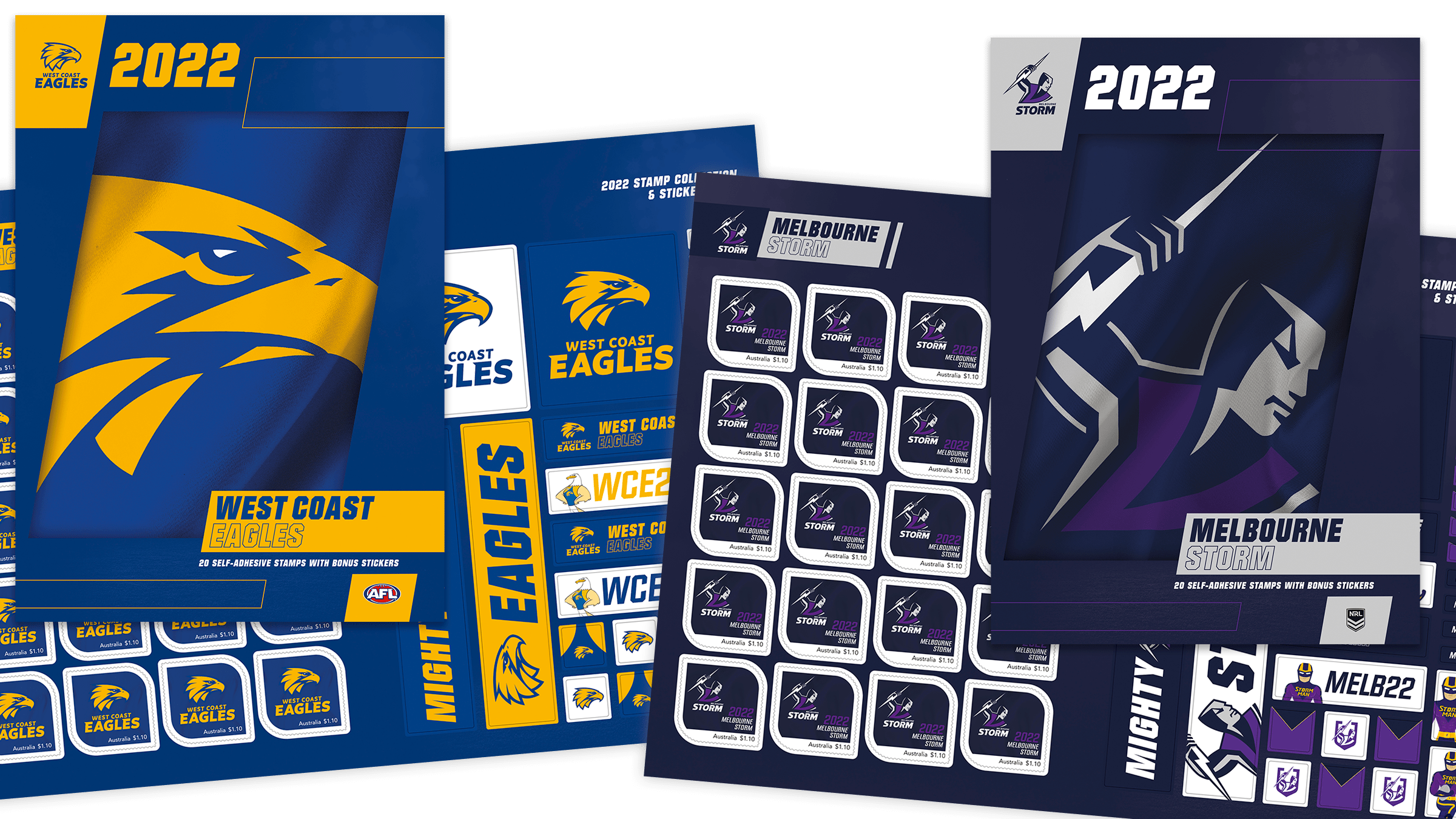 Stamp packs for Aussie rules and rugby league fans Australia Post