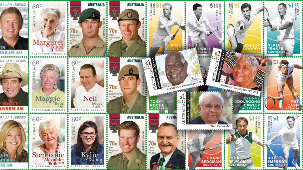 History of the Australian Legends stamp series