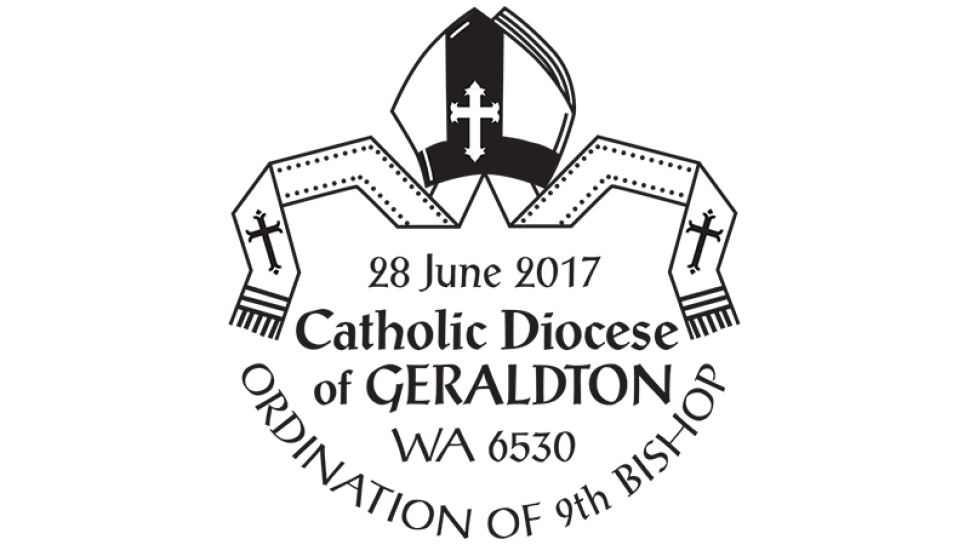 Catholic Diocese of Geraldton WA 6530, Ordination of the 9th Bishop, 28 June 2017 postmark